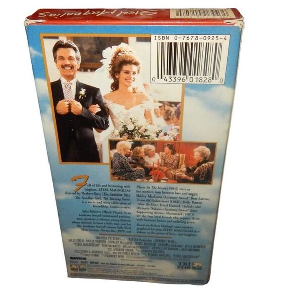 STEEL MAGNOLIAS Julia Roberts Sally Field Dolly Parton 1989 TriStar Pictures VHS - Picture 3 of 5